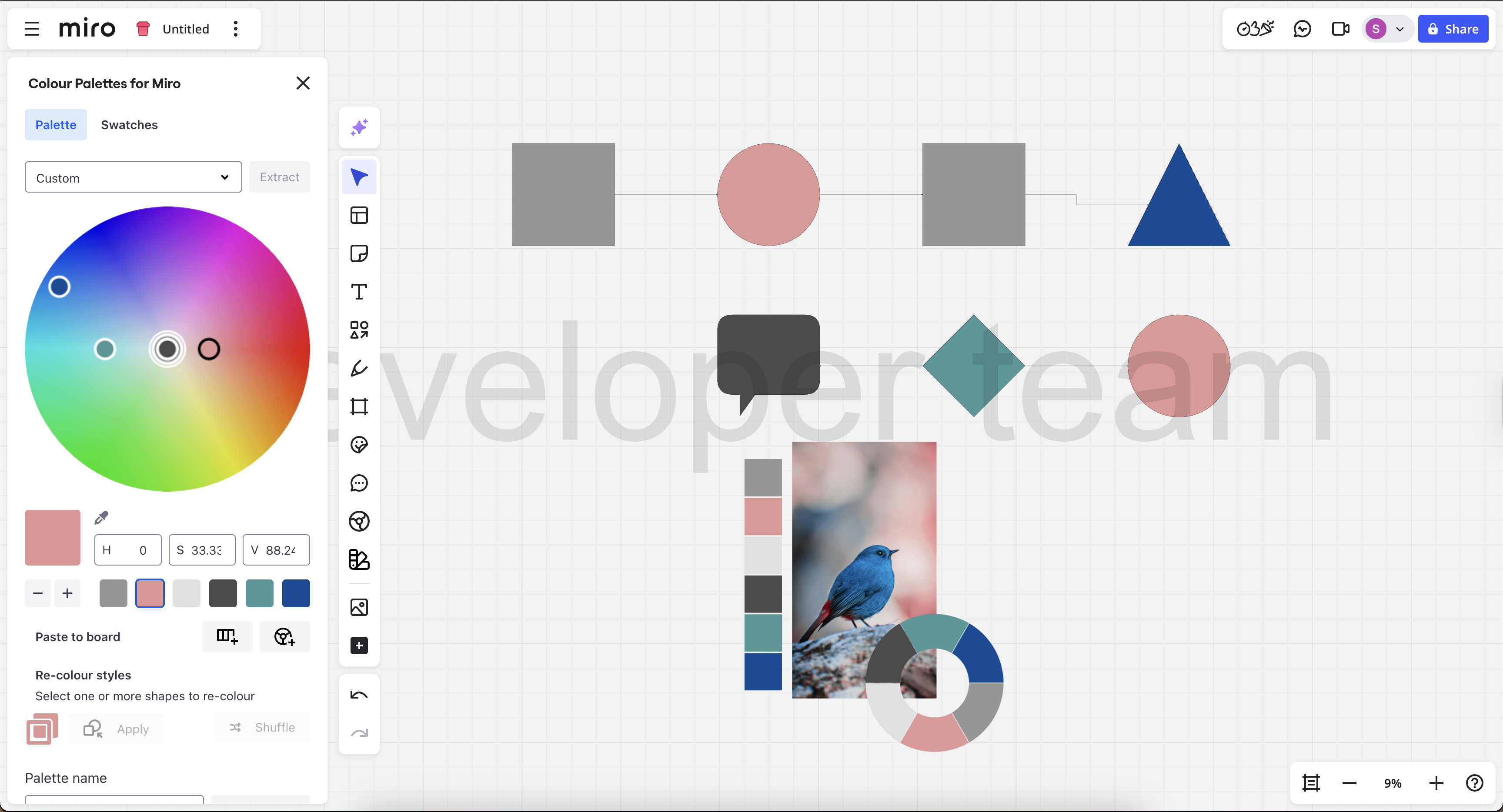 Colour Palettes for Miro Illustration #1